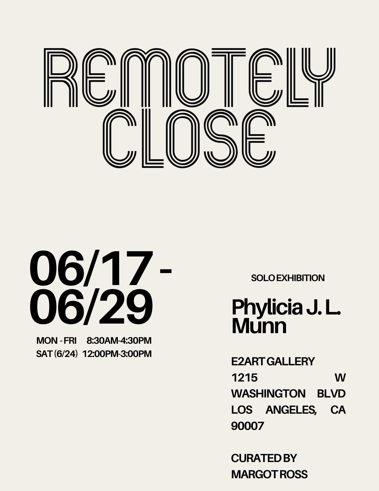 Remotely Close - 2023 Exhibition Info - 1